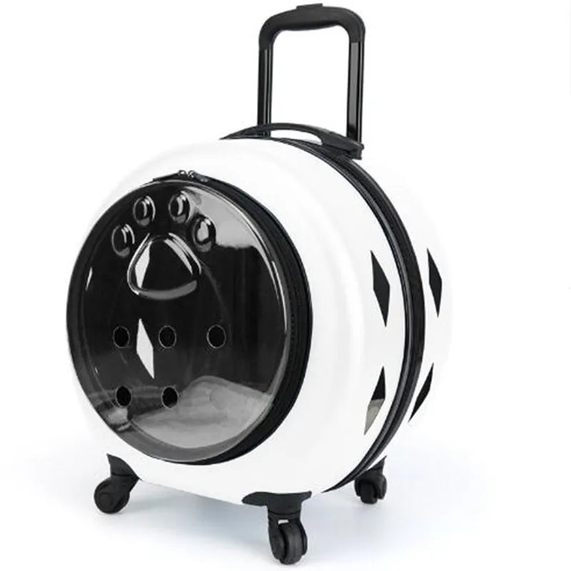 Pet suitcase, transparent cat bag, portable outdoor box, cat and dog Carriers Pet stroller, small pet suitcase