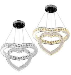Modern Heart Crystal Chandelier Pendant Lighting Home Decor Led Ceiling Lamp Fixtures For Dining Room Lustres Hanging Lighting
