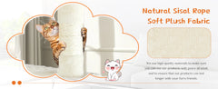 JHK 54in Tall Multi-Level Cat Tree Tower for Indoor Pet Furniture Stable Kitty Play House with Sisal Scratching Post for Home