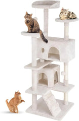 54-Inch Multi-Level Cat Tree - Scratching Posts & Platforms, Dark Gray