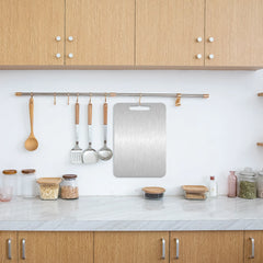 Knife-Friendly Cutting Board, Different Sizes Stainless Steel Cutting Board for Kitchen, 304 Steel Chopping Board Set