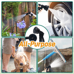 100ft Expandable Garden Hose With Nozzle, Lightweight & Durable, No-Kink Flexible Hose For Car Washing, Outdoor Watering