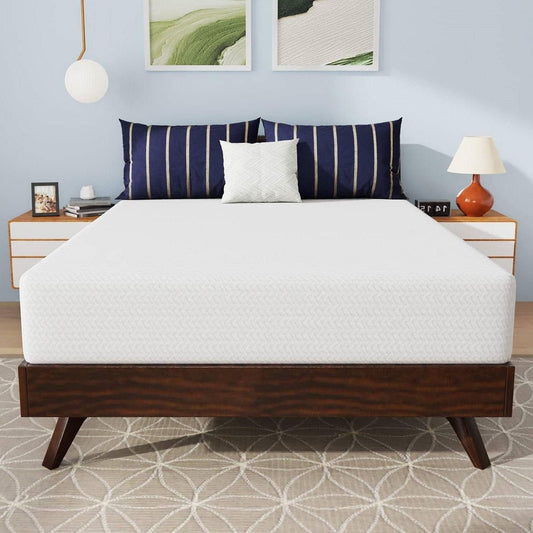 Full size 10-inch Charcoal Infused Memory Foam Mattress with Removable