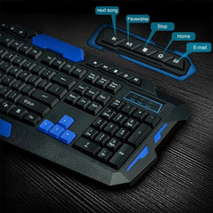Wireless 2.4Ghz Gaming Keyboard + Mouse Combo Waterproof Optical Multimedia USB Mechanical Set Gamer игровая клавиатура