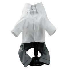 Gentleman Dog Clothes Wedding Party Suit Formal Shirt Jacket For Small Dogs Pet Outfit Halloween Christmas Costume