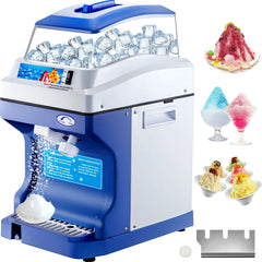 SucceBuy 120/200KG/H Electric Ice Shaver Branch Crusher Chopper Smoothie Blender Granizing Machine Shredder Snow Cone Cube Maker