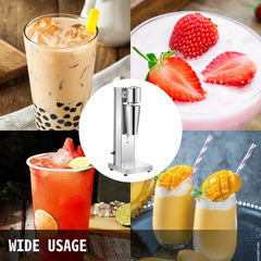 SucceBuy Commercial Milkshake Machine 800ml Stainless Steel Electric Single Head Milk Bubble Stirring Machine Smoothie Blender