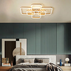 Modern LED Ceiling Lamp White Acrylic Chandelier Fixture Nordic Aluminum Lights Living Dining Room Lustre Hall Decor Plafon
