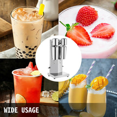 SucceBuy Milk Shake Machine 800ML Commercial Auto Double Cup Milkshaker StainlessSteel Shaking Maker Bubble Boba Tea Drink Mixer