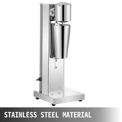 SucceBuy Commercial Milkshake Machine 800ml Stainless Steel Electric Single Head Milk Bubble Stirring Machine Smoothie Blender