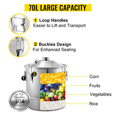 SucceBuy 20L30L50L70L Alcohol Distiller Machine Beer Brewing Equipment DIY Wine Moonshine Apparatus Dispenser Kit Home Appliance