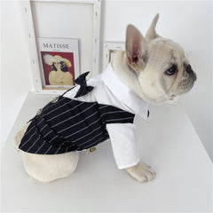 Pet Formal Shirt Dog Clothing Prince Wedding Party Suit Tuxedo Bow Tie Puppy Clothes Coat Spring Summer Costume