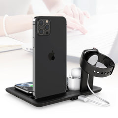 15W Fast Wireless Charger Stand For iPhone 11 12 XR X 8 Apple Watch 4 in 1 Foldable Charging Dock Station for Airpods Pro iWatch