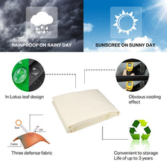 98% UV Block Shade Sails with Hardware Kit Waterproof Canopy Rectangle Awning for Outdoor Patio Garden Sun Shelter Shade Cloth