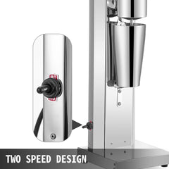 SucceBuy Commercial Milkshake Machine 800ml Stainless Steel Electric Single Head Milk Bubble Stirring Machine Smoothie Blender