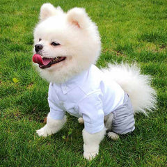 Gentleman Dog Clothes Wedding Party Suit Formal Shirt Jacket For Small Dogs Pet Outfit Halloween Christmas Costume