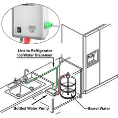 SucceBuy Bottled Water Dispensing Pump With PE Pipe 1 Gal/MIN 40PSI for Coffee Tea Machine Water Dispenser Refrigerator IceMaker