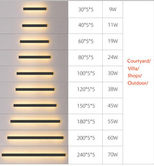 LED Outdoor Wall Light Modern Waterproof IP65 villa Porch Garden patio exterio Wall Lamp Rainproof in front of garage door Lamp