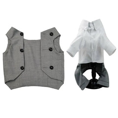 Gentleman Dog Clothes Wedding Party Suit Formal Shirt Jacket For Small Dogs Pet Outfit Halloween Christmas Costume