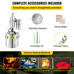 SucceBuy 20L30L50L70L Alcohol Distiller Machine Beer Brewing Equipment DIY Wine Moonshine Apparatus Dispenser Kit Home Appliance