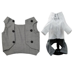 Gentleman Dog Clothes Wedding Party Suit Formal Shirt Jacket For Small Dogs Pet Outfit Halloween Christmas Costume