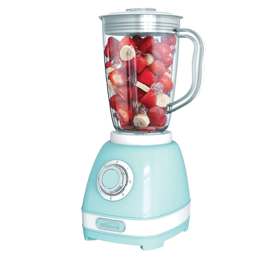 Brentwood JB-330BL 2 Speed Retro Blender in Blue with 50 Ounce Plastic