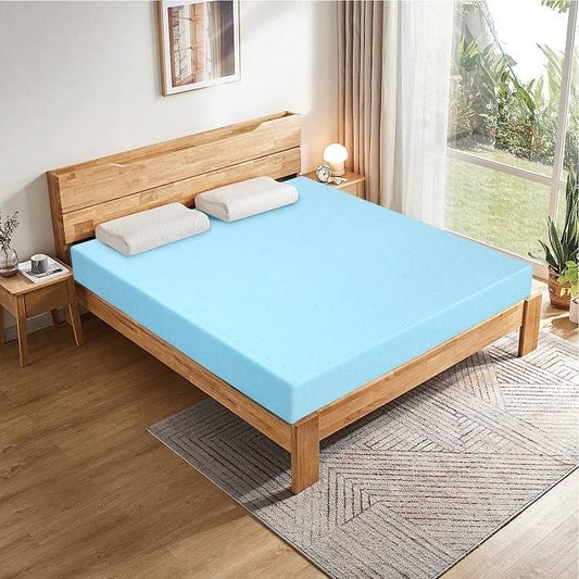 King size 3-inch Thick Gel-Infused Air Foam Mattress Topper in Light
