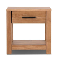 Farmhouse Traditional Rustic Pine Wood 1-Drawer Nightstand Bedside