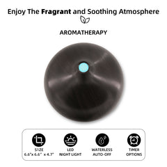 For Home 550ml Wood Grain Essential Oil Diffuser with Remote Control  Ultrasonic Cool Mist Humidifier  7 Color LED Lights   6 Es