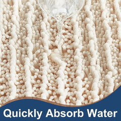 Ultra Soft Absorbent Microfiber Bath Mat Non Skid Chenille Rug Machine Washable Bathroom Tub Shower Home Decor