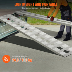 SucceBuy Aluminum Ramps 6000 LBS Capacity Loading Ramps for Motorcycle/Dirt Bike/Trailer/ATV/UTV/Garden Tractor/Lawn Mower 2PCS