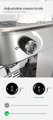 HiBREW 20Bar Semi Automatic Espresso Coffee Machine Temperature Adjustable Cold/Hot Super Slim Coffee Maker Cappuccino H10B