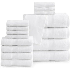 16 Piece Bath Towels - 100% Cotton Towels for Bathroom, Premium Quality Hotel Towels, Highly Soft & Absorbent