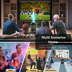 Projector Android Native 1080p Support 4K with Built in Stand with WiFi and Bluetooth