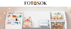 55.1’’ Kids Bookshelf with Reading Nook, Toy Storage Organizer with Seat Cushion and 3 Movable Drawers, Kids Reading Nook