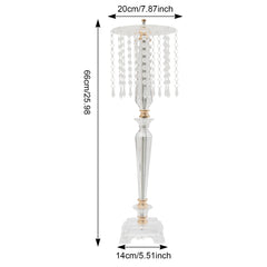 10 Pcs Acrylic Flower Vases Wedding Flower Stand Tables Centerpieces Decorations with Chandelier Crystal Clear