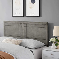 Archie Queen Wood Headboard in Gray headboards