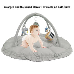 Toddler Play Mat Activity Gym 5-In-1 Toddler Activity Gym Center With Toys Enlarged Thick Fence Plush Play Blanket For Kids