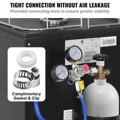 SucceBuy CO2 Regulator Dual Triple Gauges with Check Valve Draft Beer Keg Homebrew CGA320 for Beer dispenser Home Bar Use