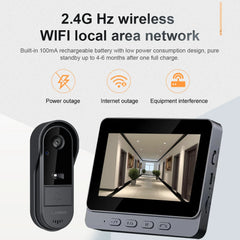 Outdoor Wireless Doorbell Phone Video Eye Doorbells Digital Door Peephole Security Protector With LED Night Vision Smart Home