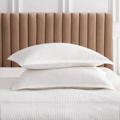 Cotton Duvet Cover King - 100% Cotton Waffle Weave Coconut White Duvet Cover King Size, GentleSoft™ and Breathable Bedding Set