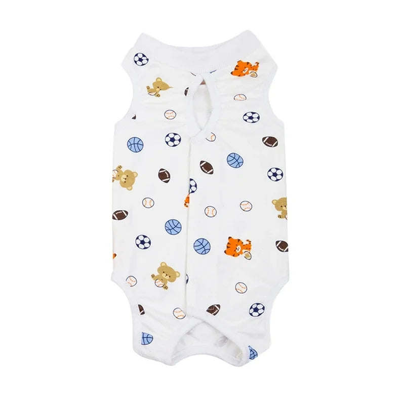 Pet Cat Weaning Suit Cotton Clothes for Small Dogs Cat Vest Jumpsuit Anti-licking After Surgery Recovery Care Suit Kitten Outfit