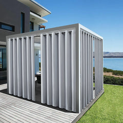 4 Panels Outdoor Curtains for Patio - Waterproof Blackout Curtains & Drapes Windproof UV Protection for Porch Gazebo Pergola