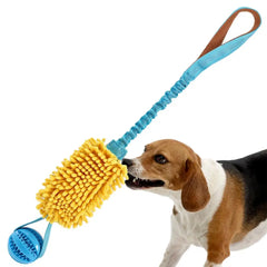 Dog Toy Rope Fun Squeaky Dog Chew Toys Pet Supplies Puppy Rope Toy with Elastic Drawstring Interactive Puppy Teething Toy for