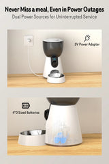 4L New 2.4G 5G HD Camera with Timer Voice Smart Automatic Pet Feeder for Cats and Dogs WiFi Smart Dry Food Feeding Bowl