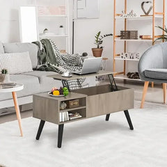 Modern Lift-Top Coffee Table with Hidden Storage – Versatile Adjustable Table for Living Room, Dining & Work