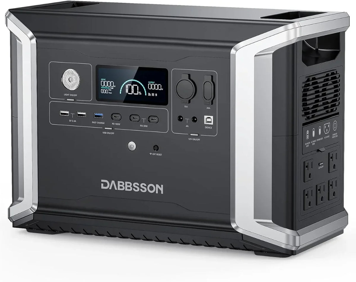 Portable Power Station DBS2300, 2330Wh EV Semi-solid State LiFePO4 Home Battery Backup, Max 8330Wh, 5×2200W AC Outlets