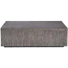 52" Modern Coffee Table – Contemporary Wooden Centerpiece with Warm Metallic Gray Finish