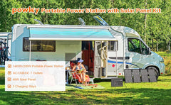 200W Portable Power Station with Solar Panel,146Wh Power Bank with 40W Foldable Solar Panel for Outdoor Camping RV Home Backup