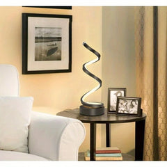 1pc spiral table lamp for bedroom, office, bedside table, bookshelf, living room, home decoration
